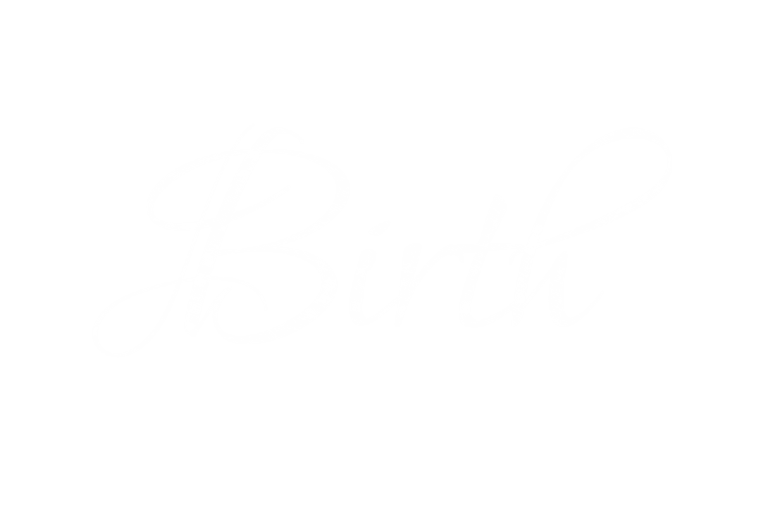 Elegant Birth Text Design on Transparent Background