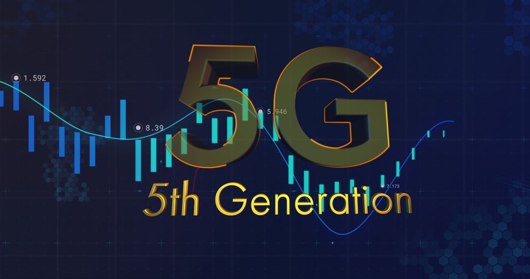 5G Technology Concept with Data and Analytics Background