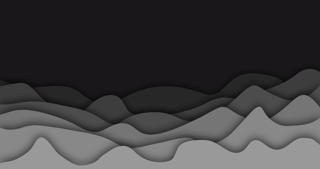 Abstract Grey and Black Waves Digital Background