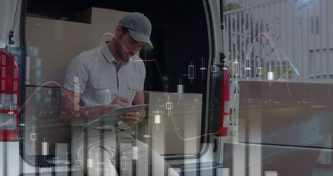 Courier Manager Analyzing Logistics Through Financial Dashboard