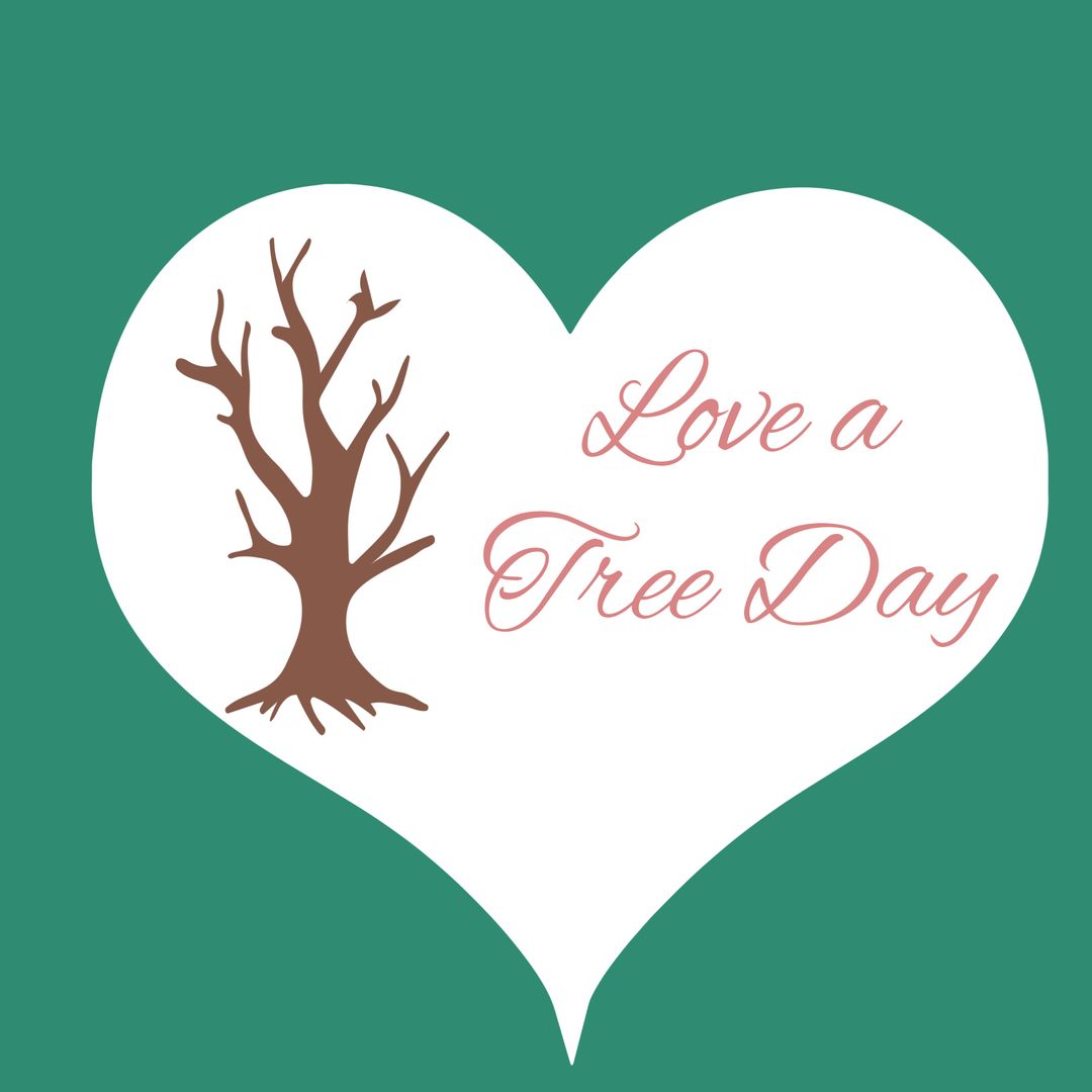 Heartwarming Love a Tree Eco Awareness Design