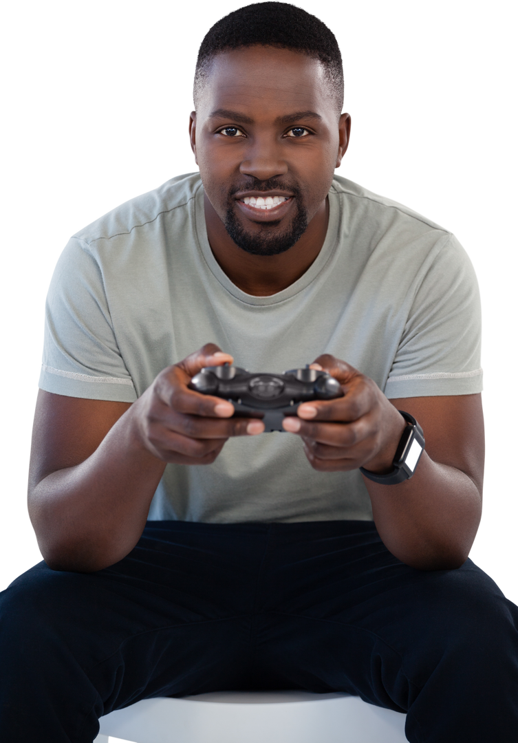 Transparent Visual of Man Playing Video Games with Joystick - Download Free Stock Images Pikwizard.com