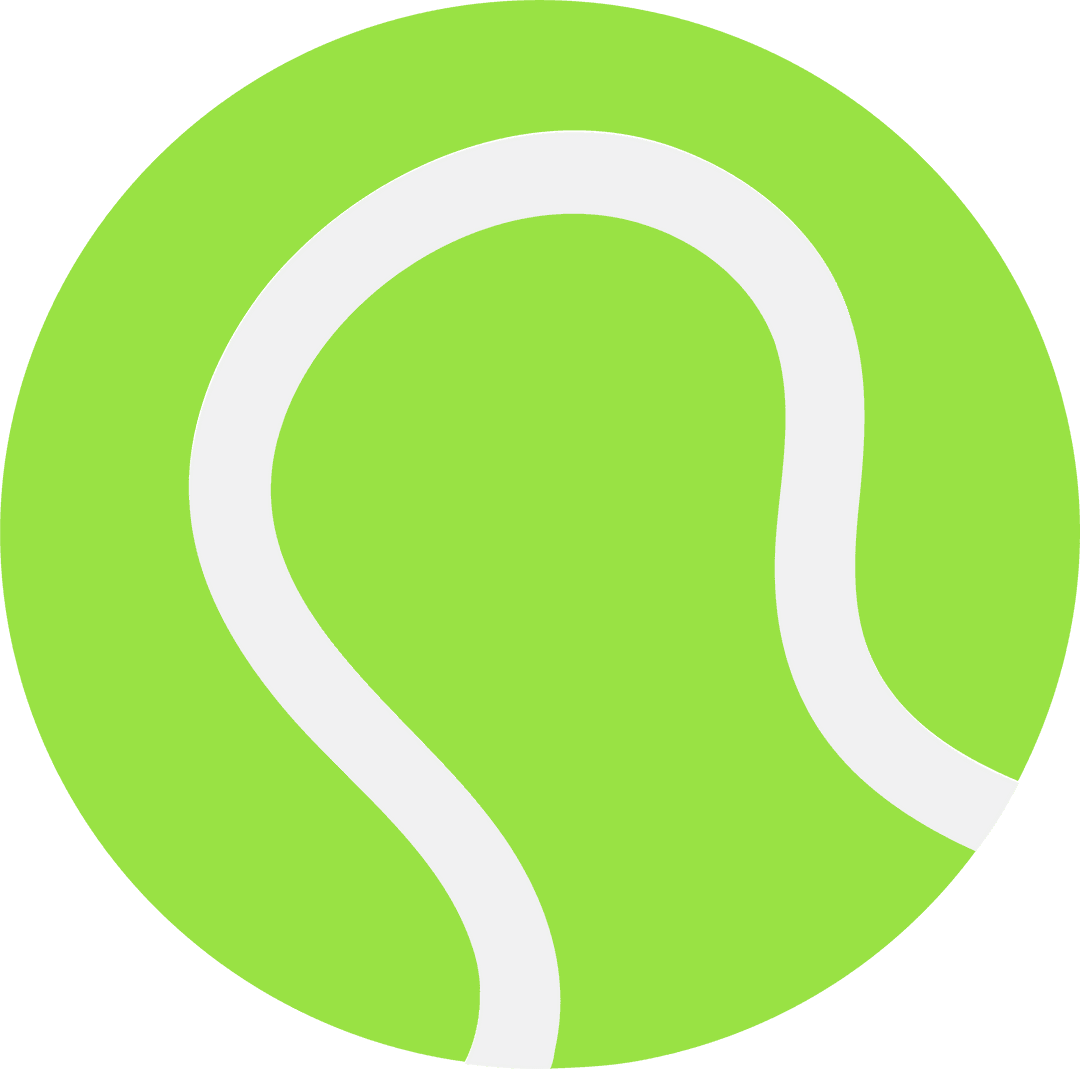 Modern Lime Green Sphere with Transparent Background