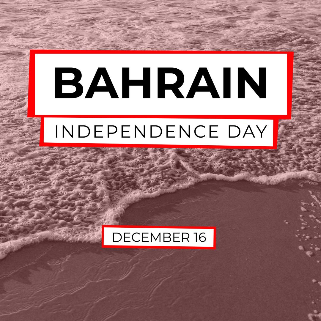 Bahrain Independence Day Beach Celebration Concept