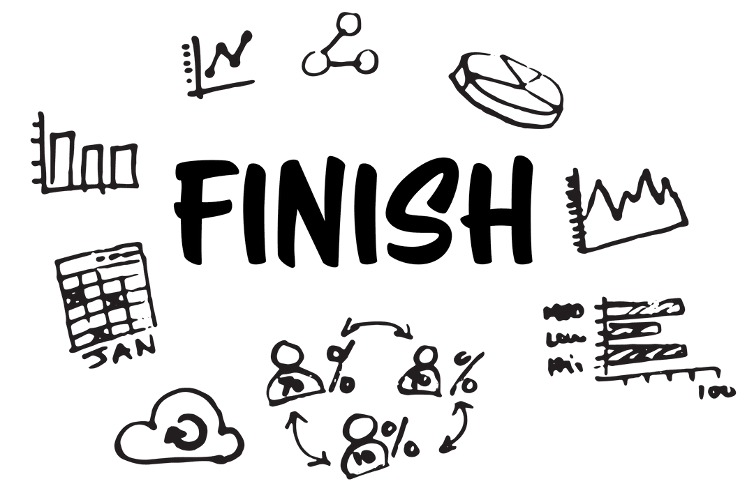 Hand Sketch Symbols Overlay on Transparent Background