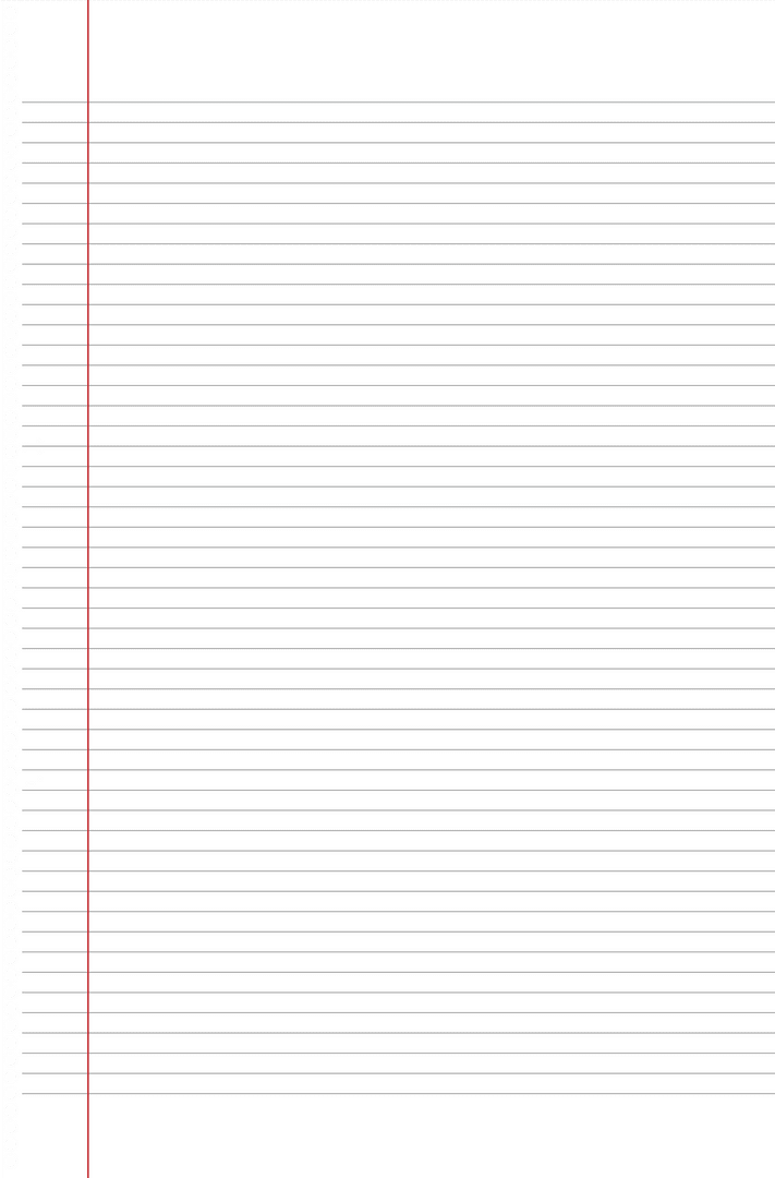 Notebook Page Transparent Illustration for Writing Projects