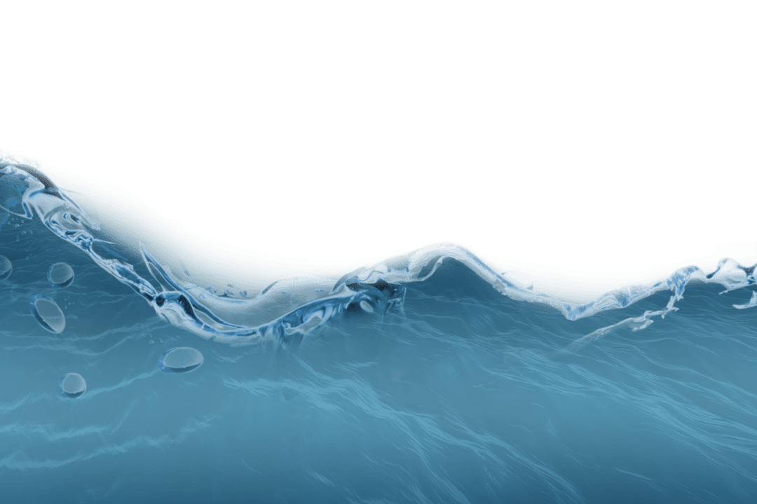 Transparent Vector Sea Waves, Symbolizing Power and Energy