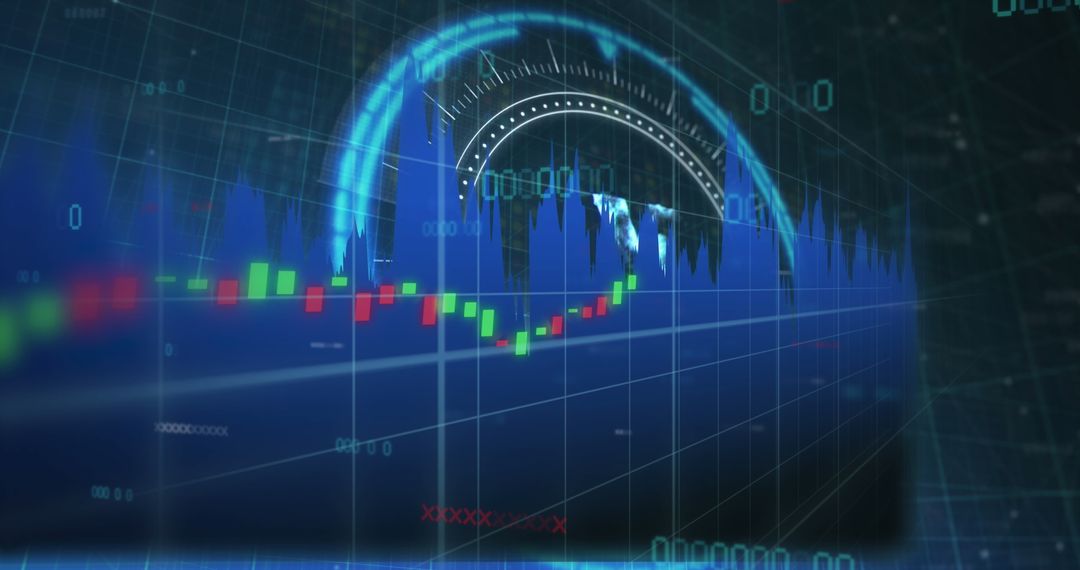 Digital Display of Yen Currency with Market Trader Graph