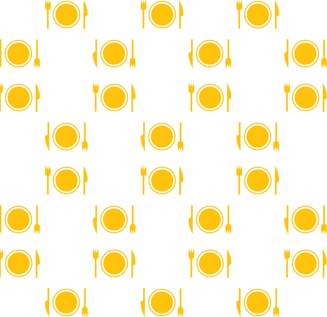 Transparent Yellow Dinnerware Pattern Illustration