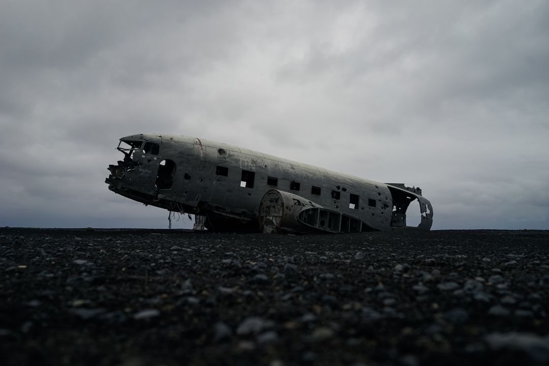 Abandoned Wreck of Old Plane on Desolate Landscape - Free Images, Stock Photos and Pictures on Pikwizard.com
