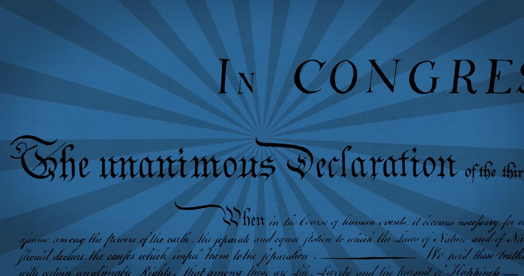 USA Flag and Declaration of Independence Overlay for Patriotic Design