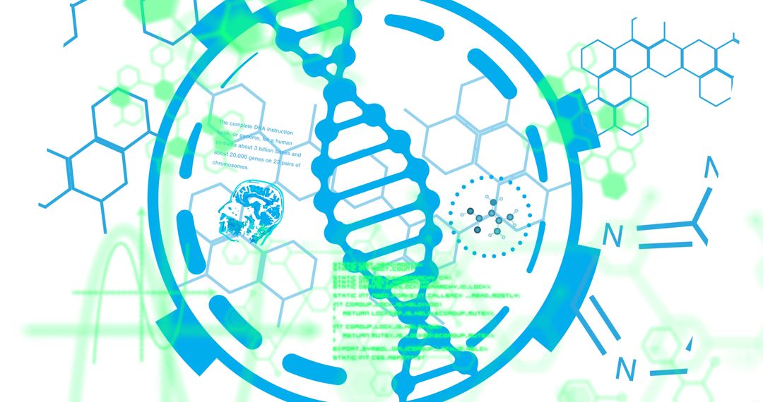 Abstract DNA Research and Scientific Data Processing