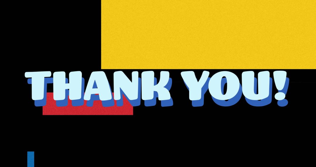 Vibrant Thank You Message on Abstract Geometric Background