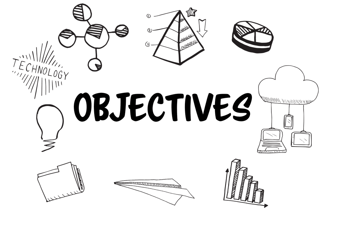 Digital Business Icons Set Transparent Background Vector