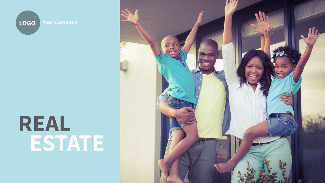Happy family celebrating new home ownership and future opportunities
