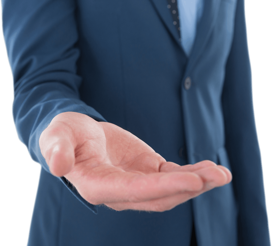 Transparent Invisible Product Promotion by Businessman in Suit