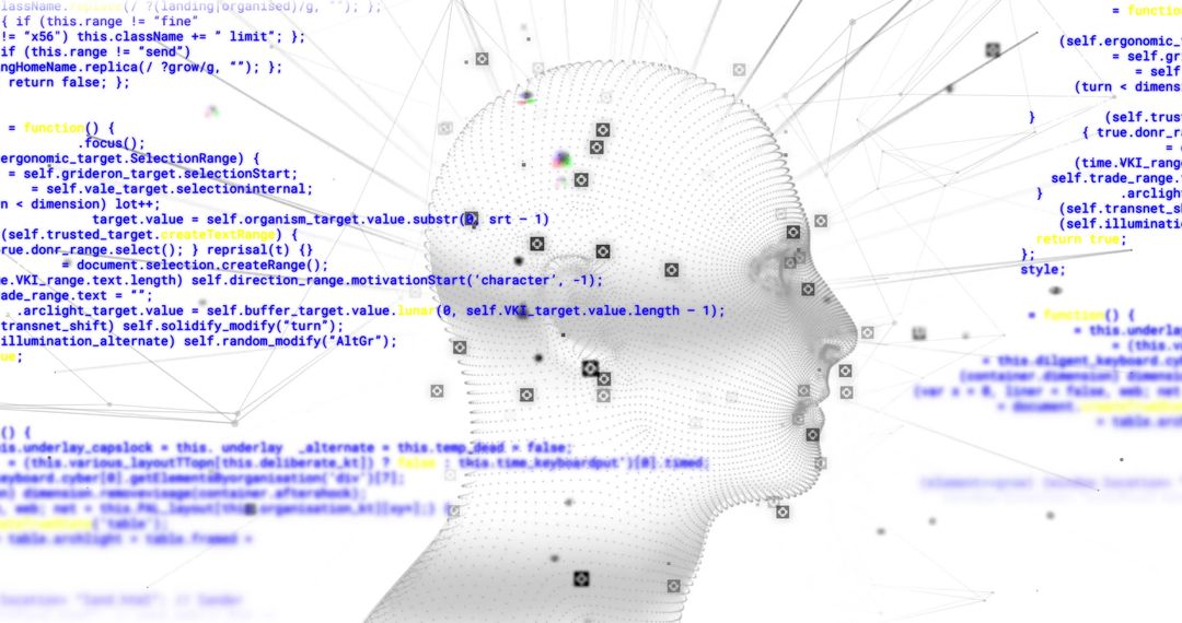 Digital Human with Data Flow Depicting Technology Concept