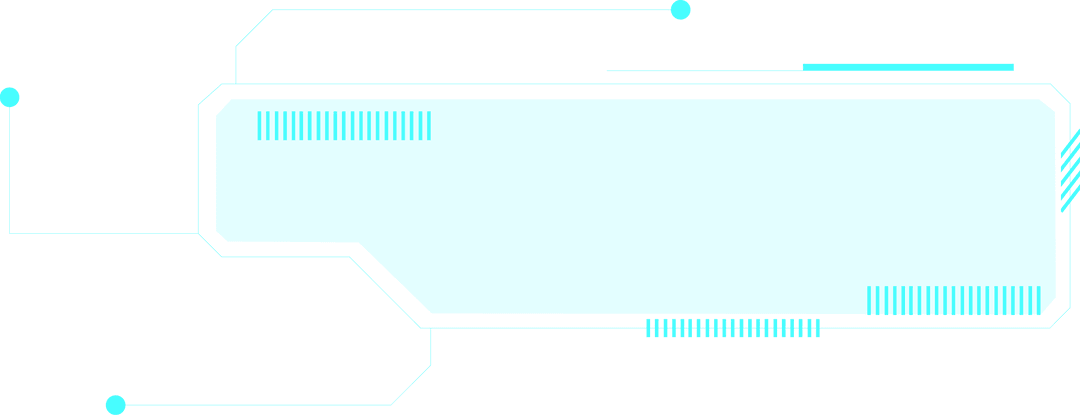 Cyan Circuit Frame with Transparent Futuristic Design
