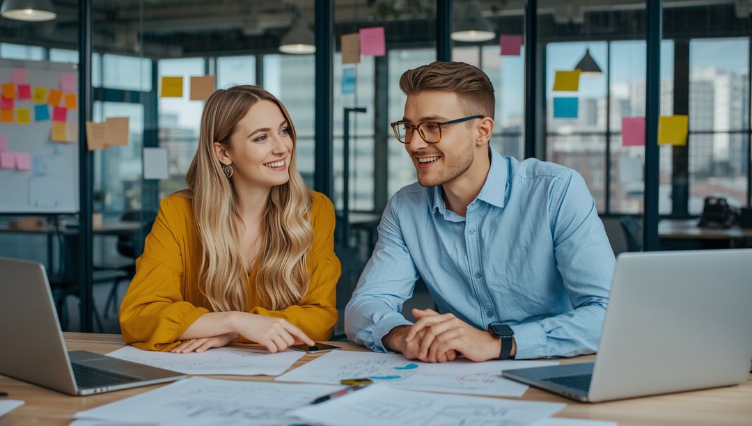 Dynamic Business Professionals Discussing Innovative Strategies