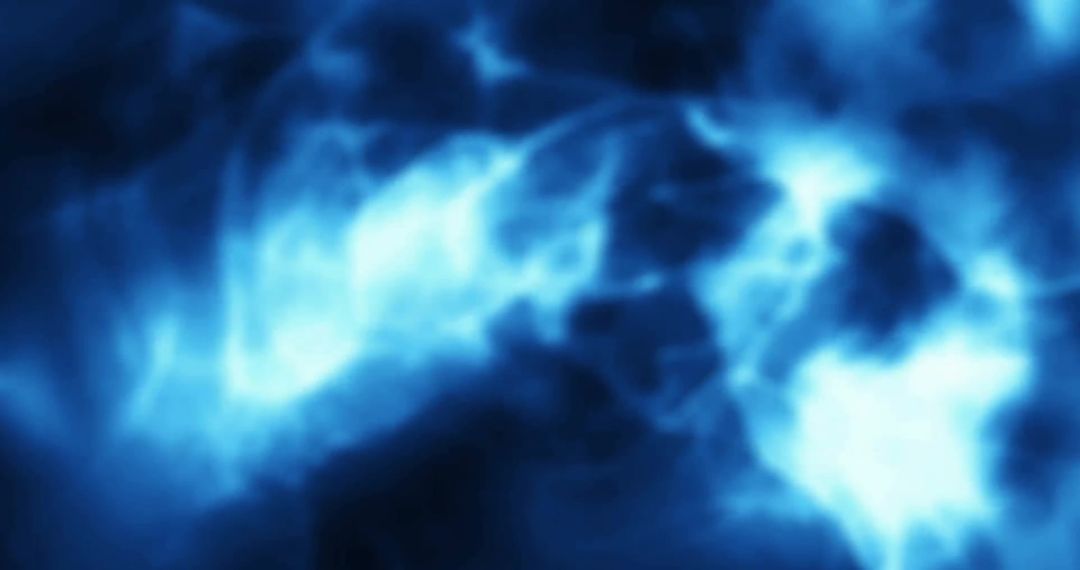 Dynamic Blue Light Flows on Black Background