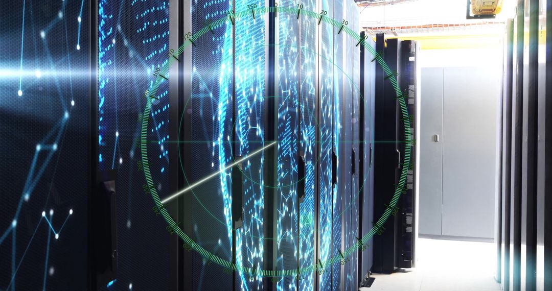 Data Center Cybersecurity with Radar Interface in Server Aisle