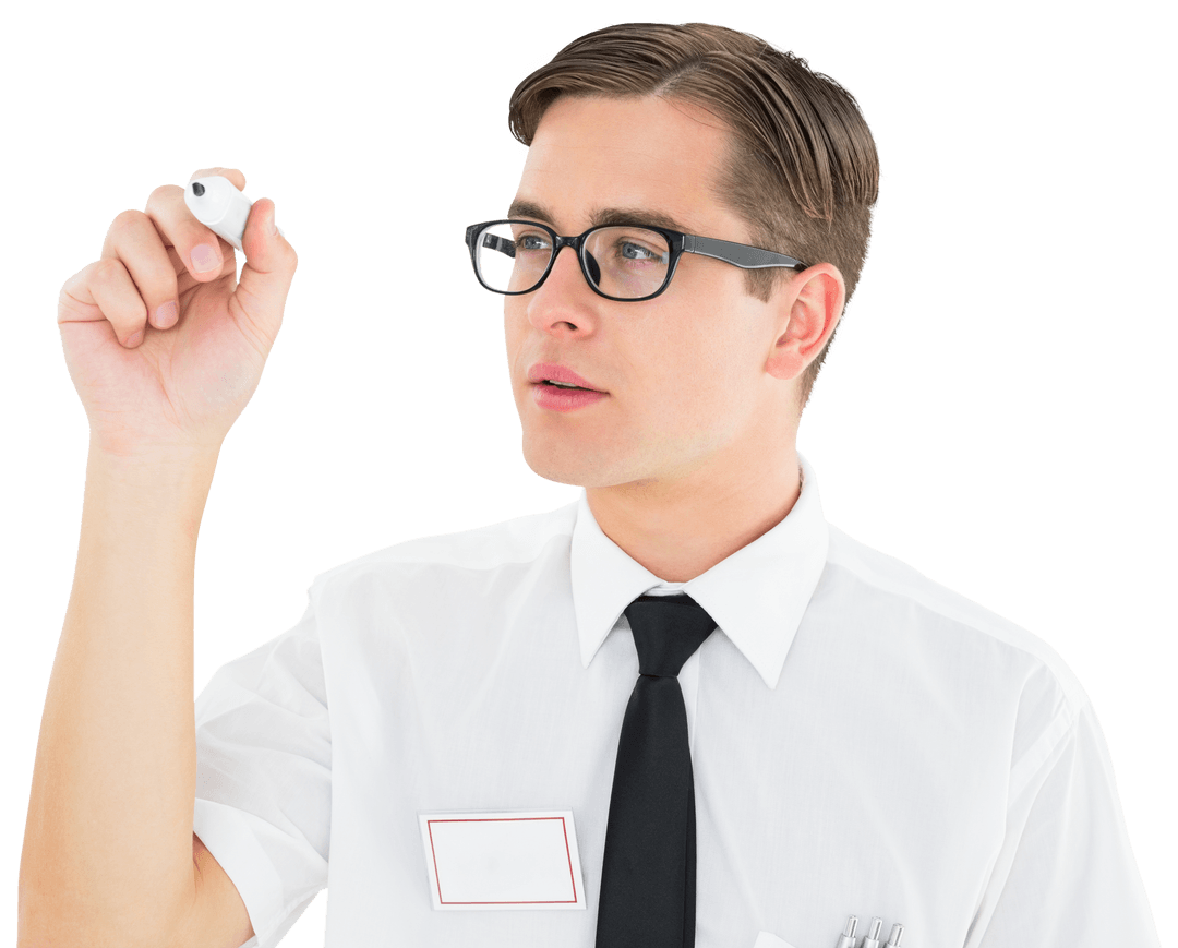 Transparent Professional Writing Marker Calm Focus Image