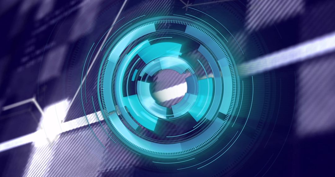 Innovative Digital Data Processing Concept With Futuristic HUD