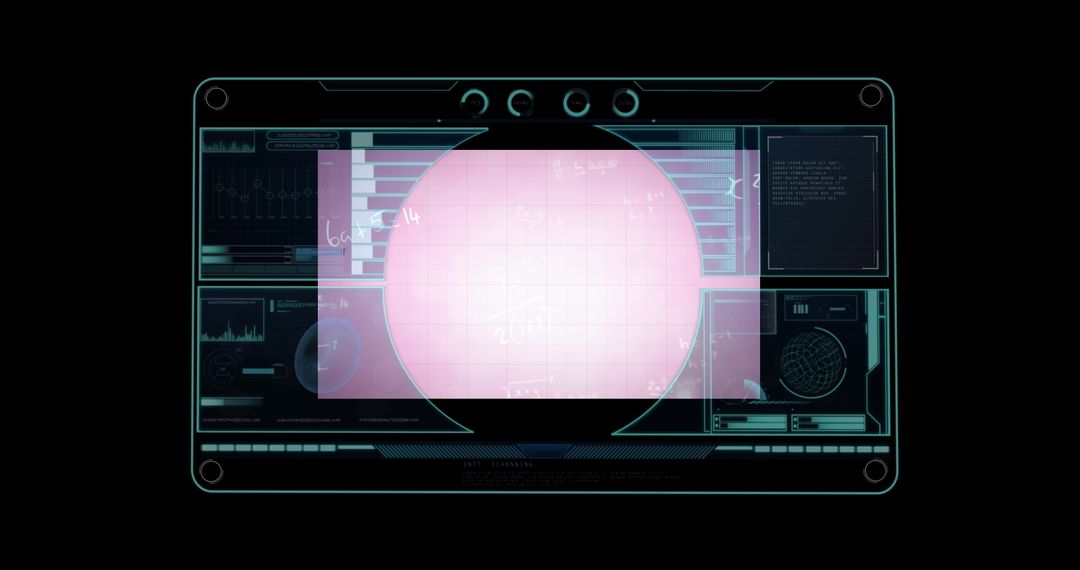 High-Tech Digital Interface with Data Screen