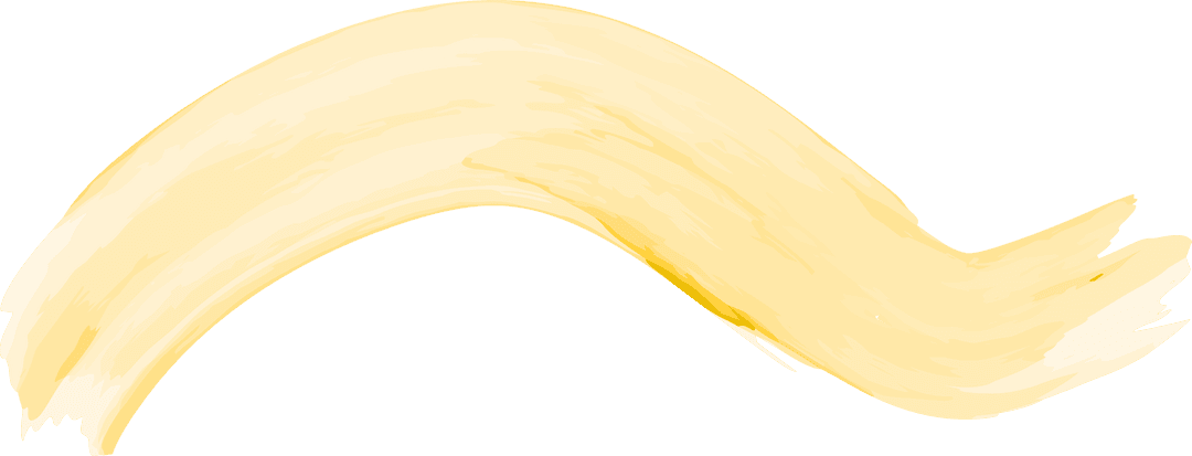 Abstract Yellow Brush Stroke On Transparent Background