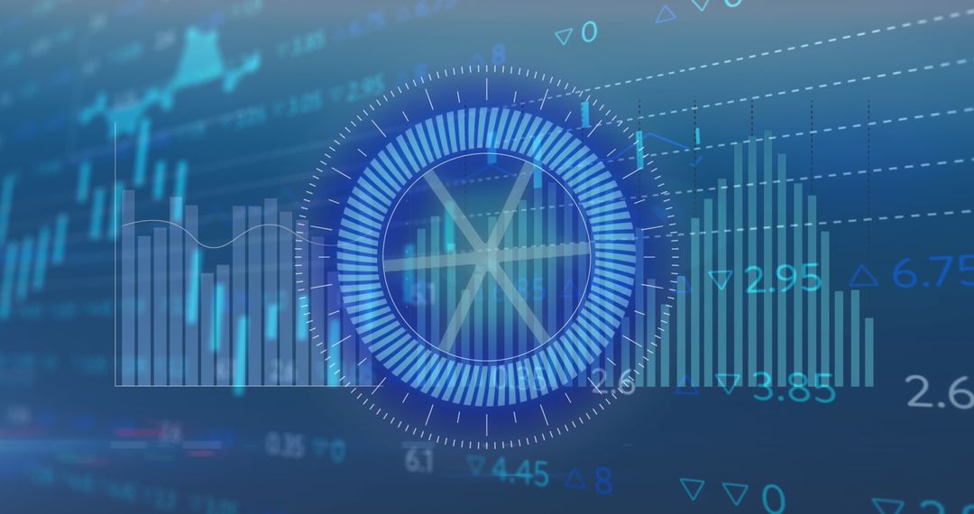 Digital Scanner Analyzing Financial Data and Stock Market