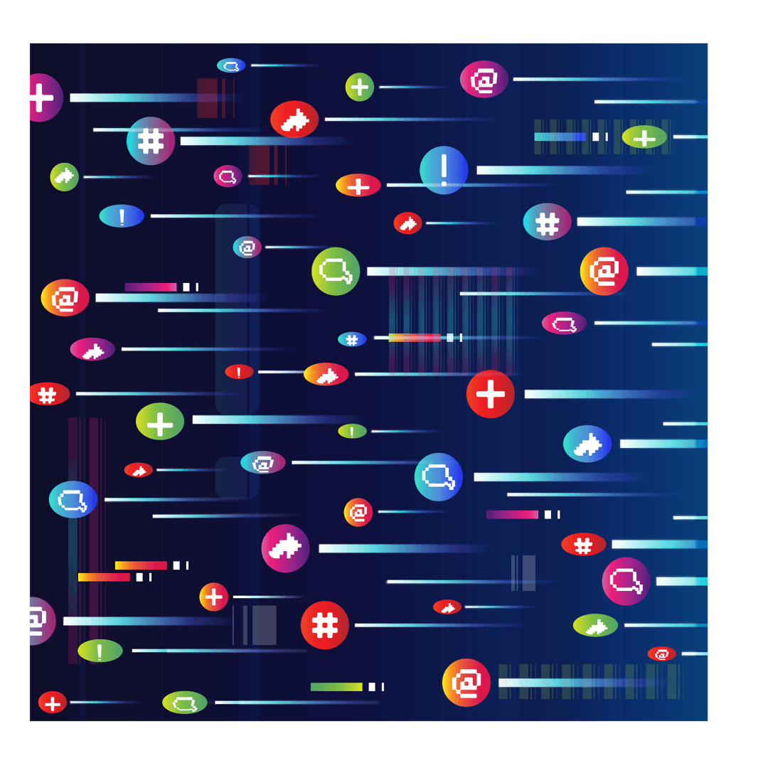Colorful Icons with Motion Blur on Transparent Vector Background - Download Free Stock Images Pikwizard.com