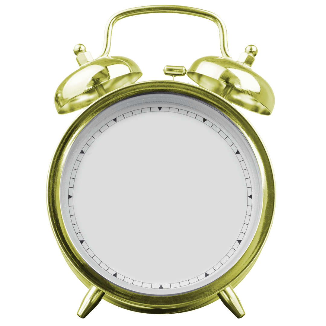 Transparent Gold Alarm Clock Without Hands