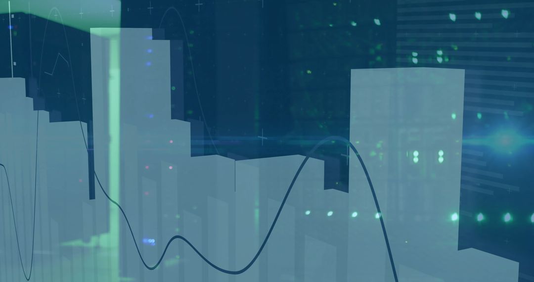 Futuristic Financial Data and Technology in Server Room