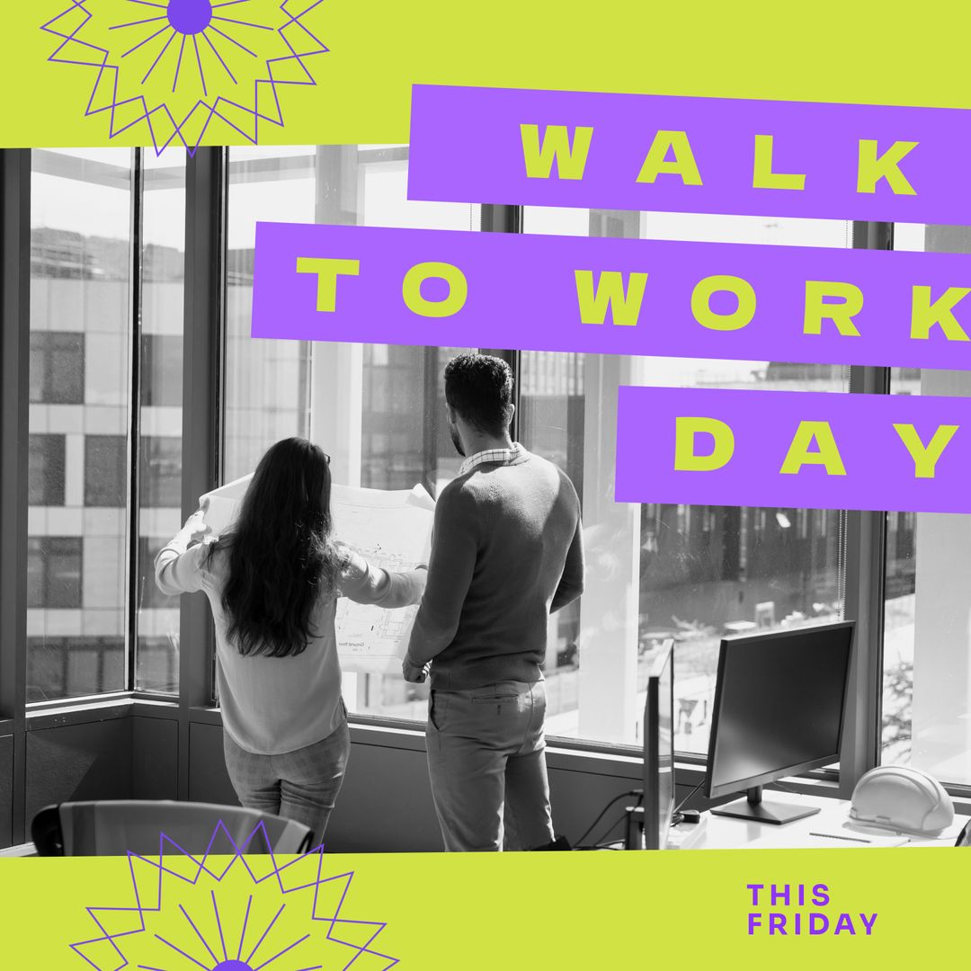 Business Colleagues Discussing Plans on Walk to Work Day