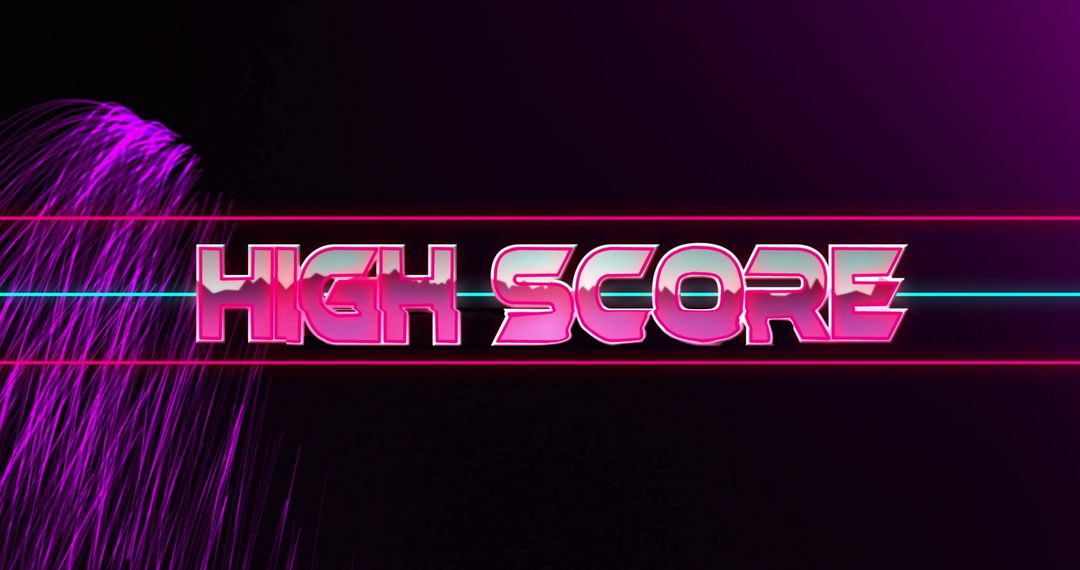 High Score Neon Text with Vibrant Glow