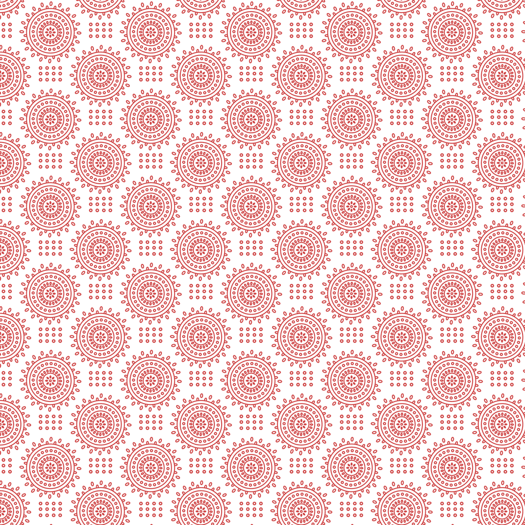 Abstract Geometric Red Pattern on Transparent Background
