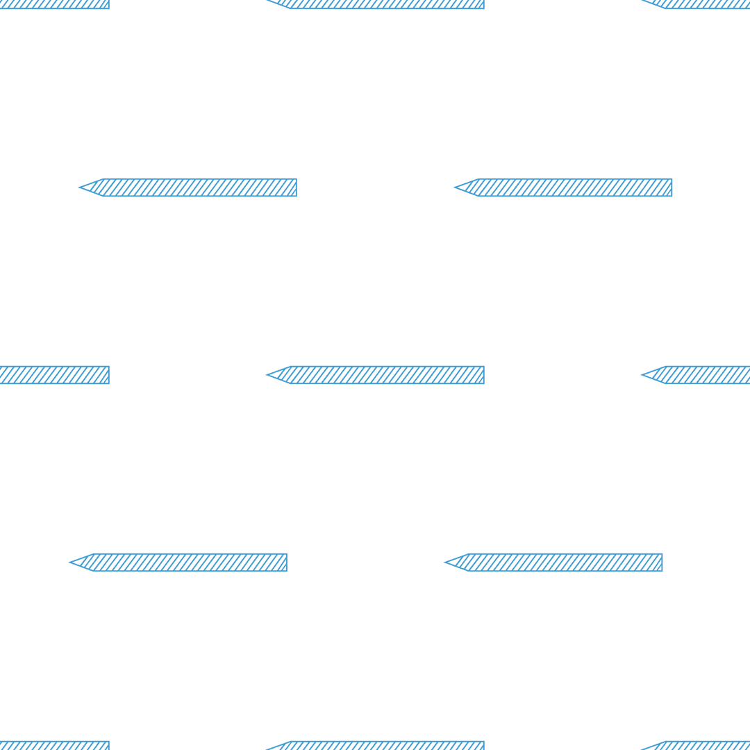 Blue Pencil Pattern on Transparent Background Digital Vector