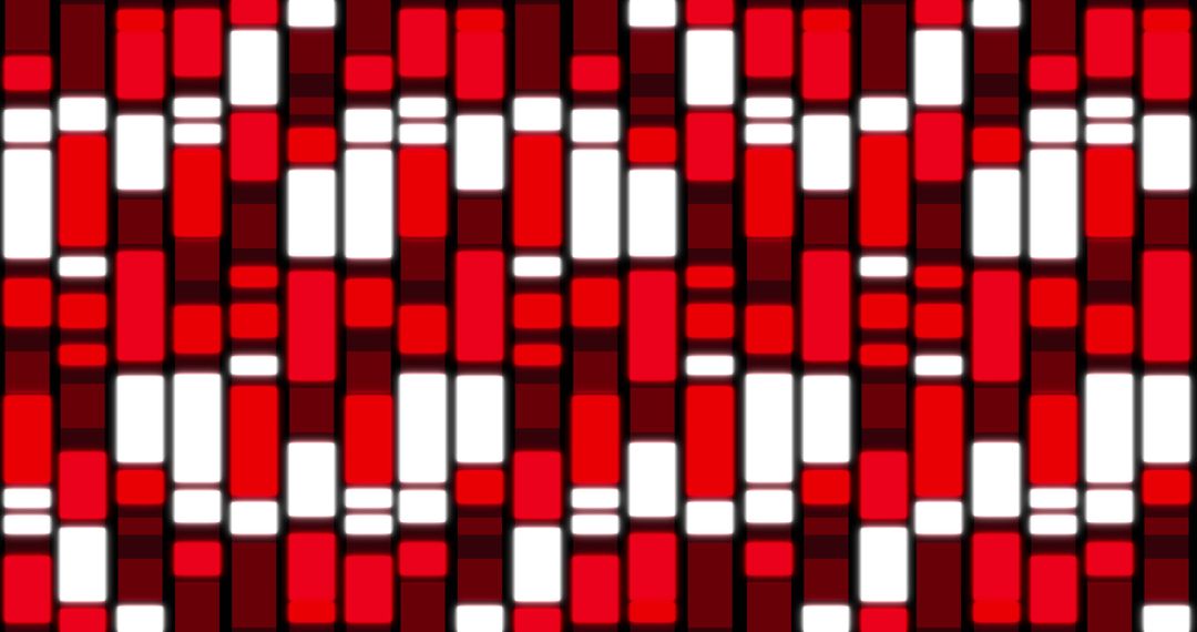 Dynamic Red and White Rectangle Pattern with Digital Flair
