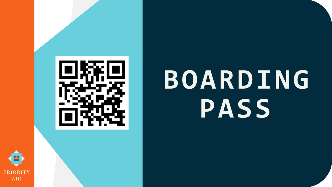Digital Vector Boarding Pass on Transparent Background