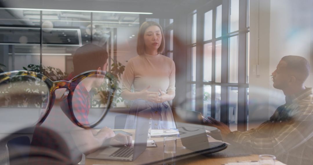 Business Strategy Meeting with Creative Visualization