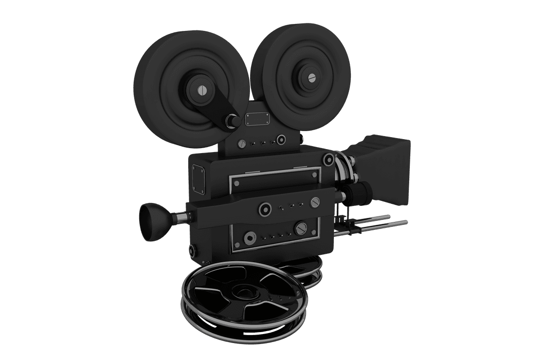 Vintage Film Camera Isolated on Transparent Background