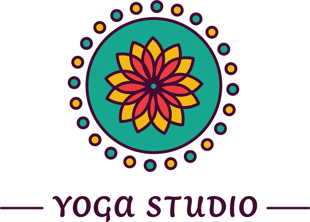 Floral Yoga Studio Logo with Transparent Background Design