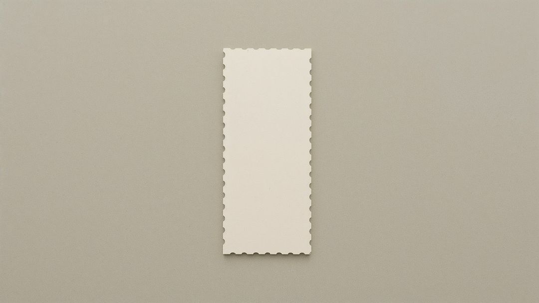 Blank Scalloped-Edge Paper on Gray Taupe Surface