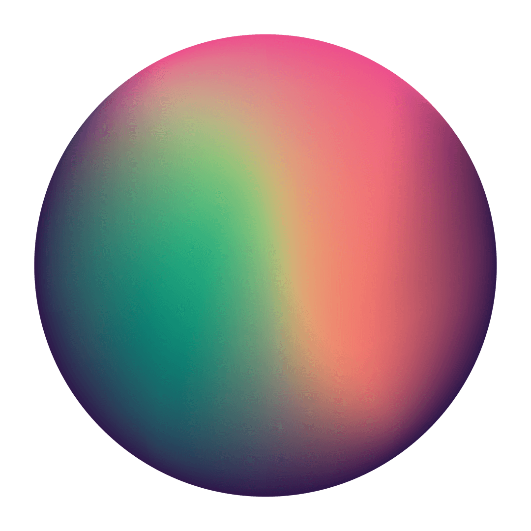Gradient Sphere Illustration on Transparent Background