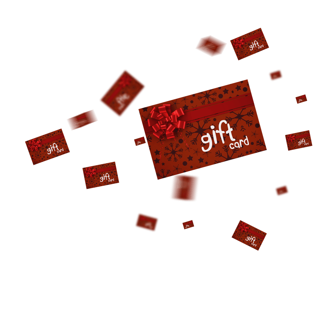 Falling Red Gift Cards Transparent Background