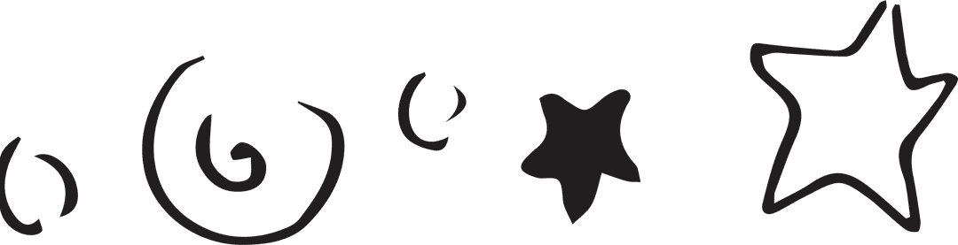 Whimsical Stars and Circles on Transparent Background Illustration