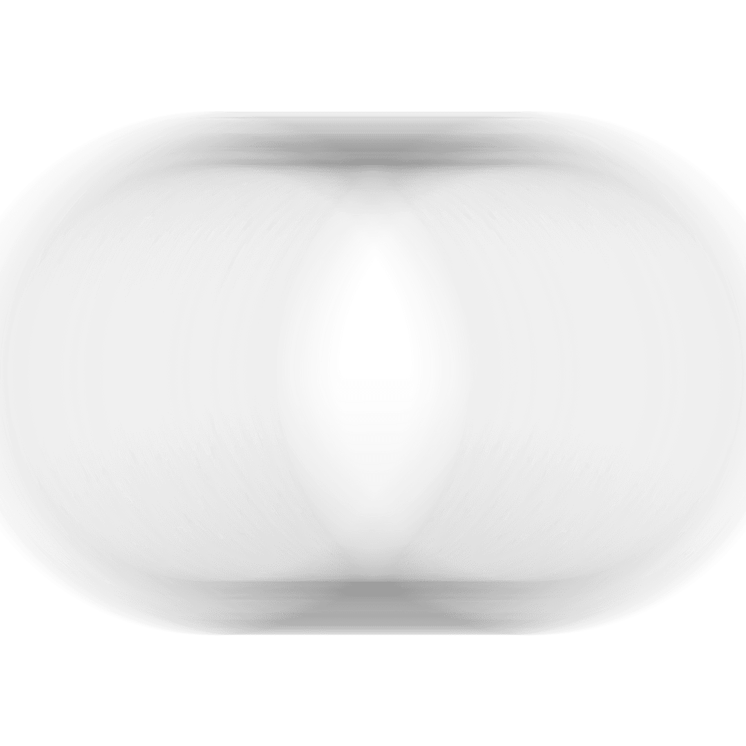 White Abstract Oval Shape on Transparent Background for Versatile Design Use