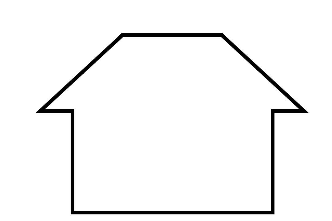 Transparent Outline Vector of Modern House Design