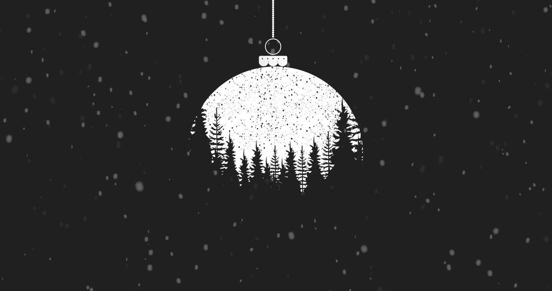 Festive Christmas Bauble with Snow Falling