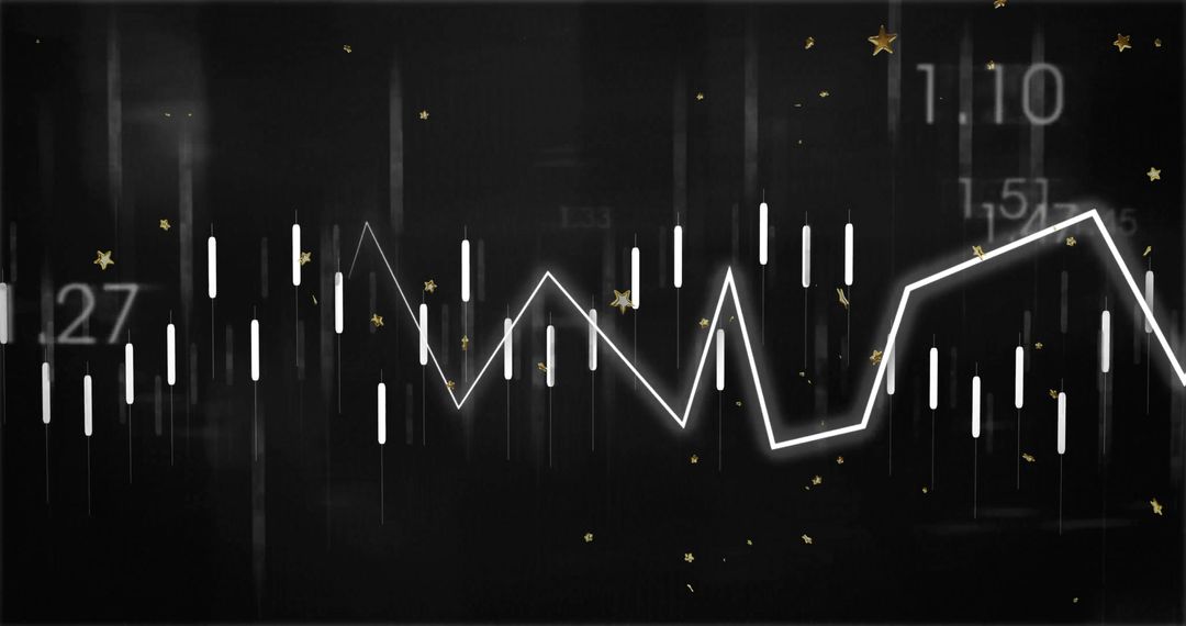 Financial Data Interface with Candlesticks and Trend Line